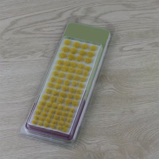 77pcs/set Realistic Grass Tufts Mixed Size Self-adhesive