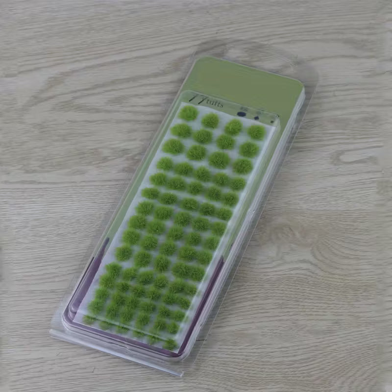 77pcs/set Realistic Grass Tufts Mixed Size Self-adhesive