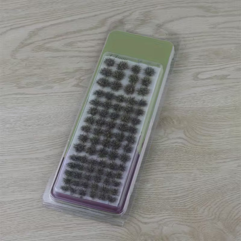 77pcs/set Realistic Grass Tufts Mixed Size Self-adhesive